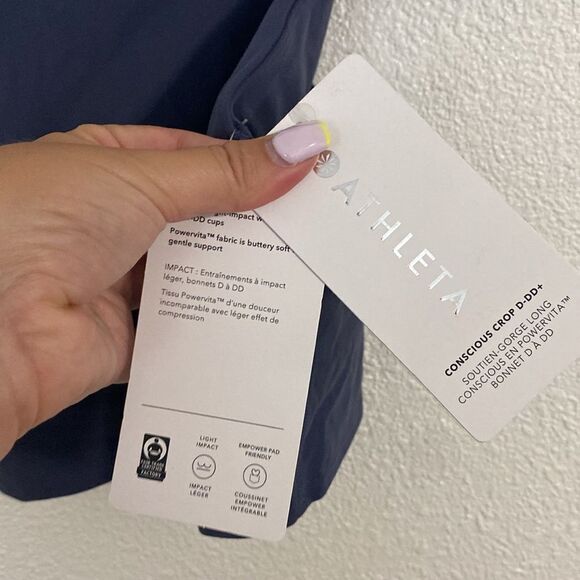 2- NWT-Athleta- long line sports bras- size XS - Picture 6 of 16